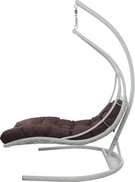 Изображение товара Кресло подвесное M-Group Лежачее / 11640105 (белый/коричневая подушка)