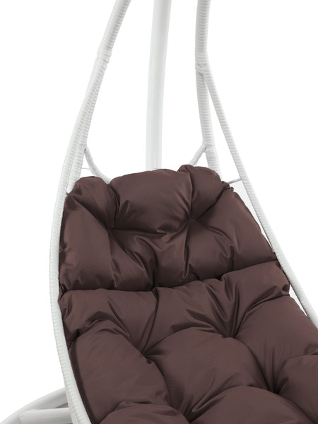 Изображение товара Кресло подвесное M-Group Лежачее / 11640105 (белый/коричневая подушка)
