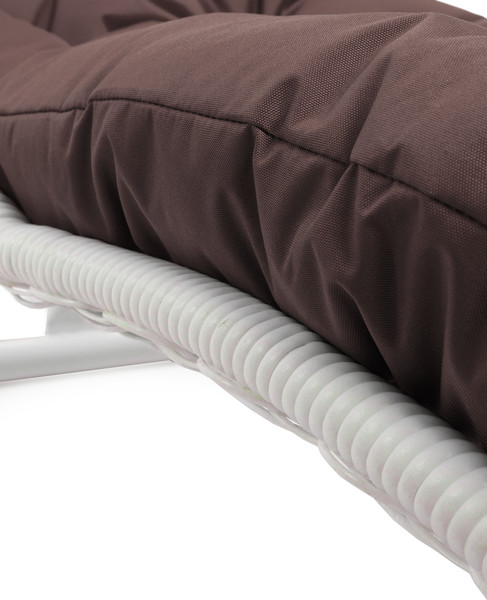 Изображение товара Кресло подвесное M-Group Лежачее / 11640105 (белый/коричневая подушка)