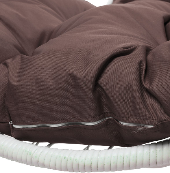 Изображение товара Кресло подвесное M-Group Лежачее / 11640105 (белый/коричневая подушка)