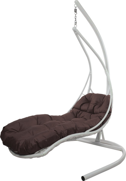 Изображение товара Кресло подвесное M-Group Лежачее / 11640105 (белый/коричневая подушка)