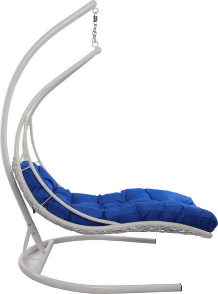 Изображение товара Кресло подвесное M-Group Лежачее / 11640110 (белый/синяя подушка)