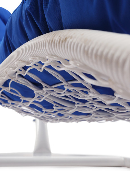 Изображение товара Кресло подвесное M-Group Лежачее / 11640110 (белый/синяя подушка)