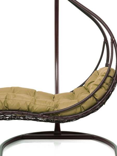 Изображение товара Кресло подвесное M-Group Лежачее / 11640201 (коричневый/бежевая подушка)