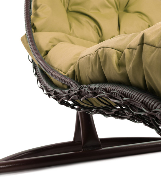 Изображение товара Кресло подвесное M-Group Лежачее / 11640201 (коричневый/бежевая подушка)