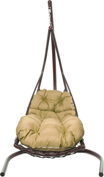 Изображение товара Кресло подвесное M-Group Лежачее / 11640201 (коричневый/бежевая подушка)