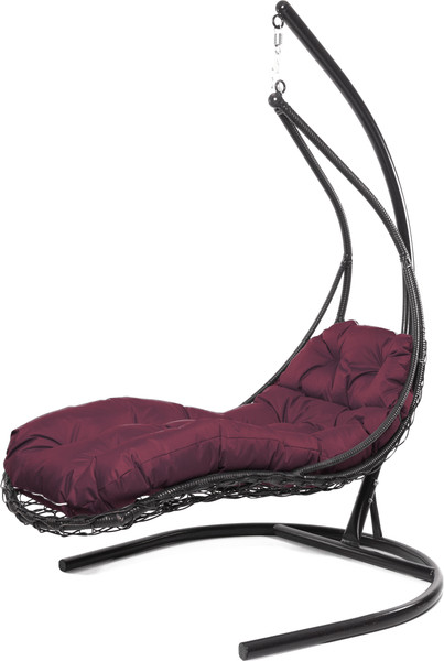 Изображение товара Кресло подвесное M-Group Лежачее / 11640202 (коричневый/бордовая подушка)