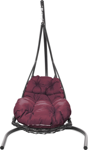 Изображение товара Кресло подвесное M-Group Лежачее / 11640202 (коричневый/бордовая подушка)