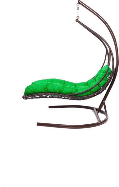 Изображение товара Кресло подвесное M-Group Лежачее / 11640204 (коричневый/зеленая подушка)