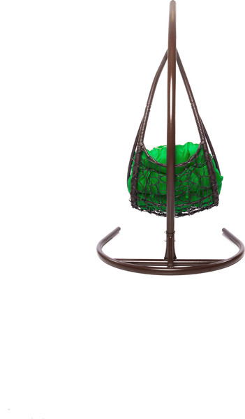 Изображение товара Кресло подвесное M-Group Лежачее / 11640204 (коричневый/зеленая подушка)