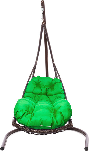 Изображение товара Кресло подвесное M-Group Лежачее / 11640204 (коричневый/зеленая подушка)