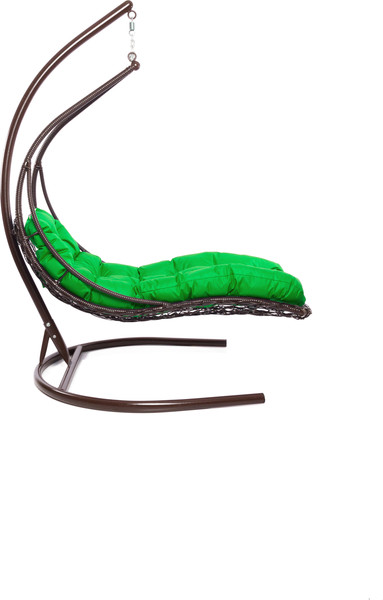 Изображение товара Кресло подвесное M-Group Лежачее / 11640204 (коричневый/зеленая подушка)