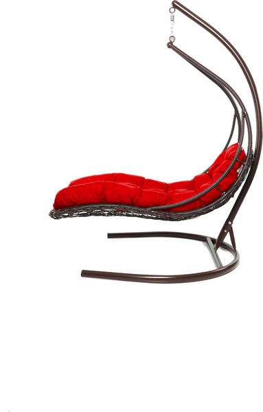 Изображение товара Кресло подвесное M-Group Лежачее / 11640206 (коричневый/красная подушка)