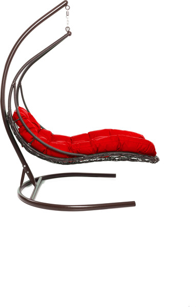 Изображение товара Кресло подвесное M-Group Лежачее / 11640206 (коричневый/красная подушка)