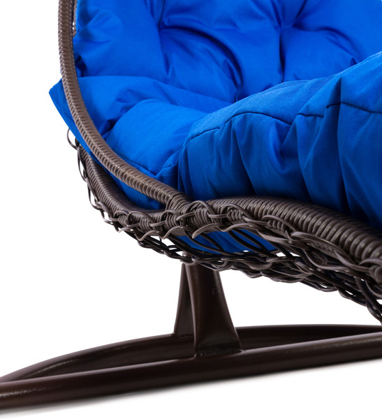 Изображение товара Кресло подвесное M-Group Лежачее / 11640210 (коричневый/синяя подушка)