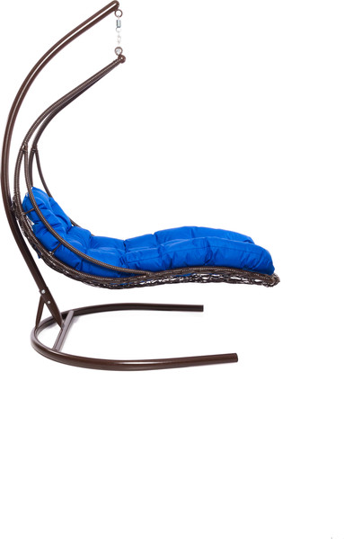 Изображение товара Кресло подвесное M-Group Лежачее / 11640210 (коричневый/синяя подушка)