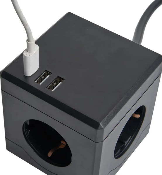 Изображение товара Удлинитель Stekker Comfort HM10-41-01 / 49657 (1.5м, черный)