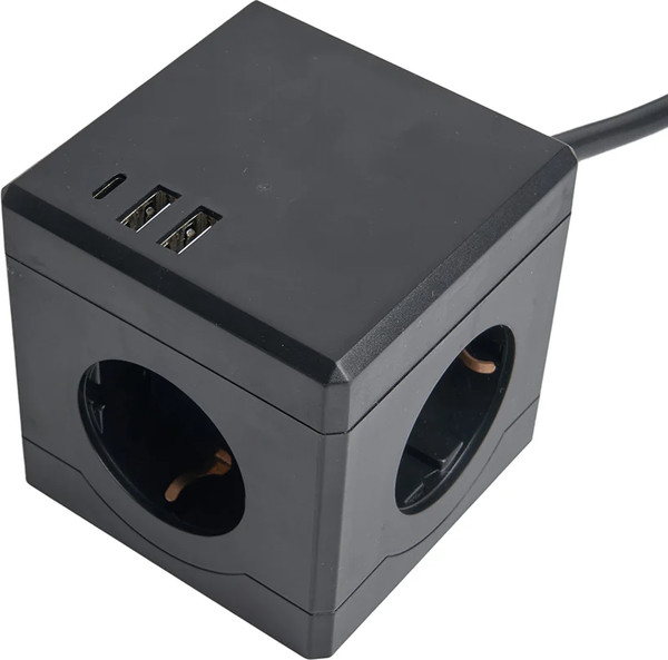Изображение товара Удлинитель Stekker Comfort HM10-41-01 / 49657 (1.5м, черный)