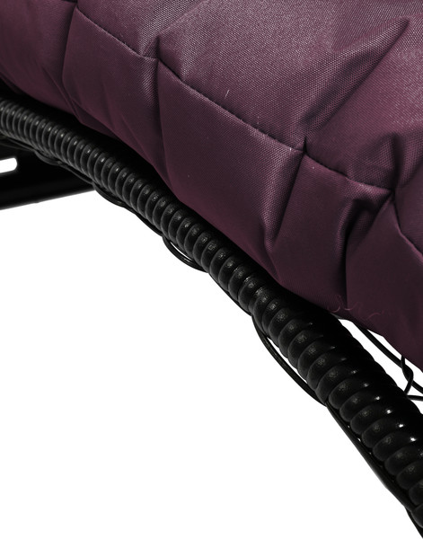 Изображение товара Кресло подвесное M-Group Лежачее / 11640402 (черный/бордовая подушка)