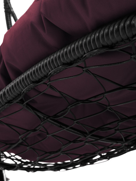 Изображение товара Кресло подвесное M-Group Лежачее / 11640402 (черный/бордовая подушка)