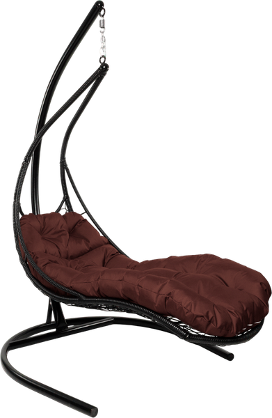 Изображение товара Кресло подвесное M-Group Лежачее / 11640405 (черный/коричневая подушка)