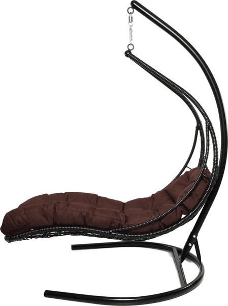 Изображение товара Кресло подвесное M-Group Лежачее / 11640405 (черный/коричневая подушка)