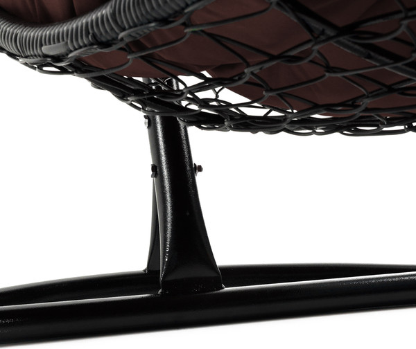 Изображение товара Кресло подвесное M-Group Лежачее / 11640405 (черный/коричневая подушка)