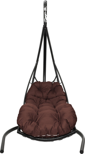 Изображение товара Кресло подвесное M-Group Лежачее / 11640405 (черный/коричневая подушка)