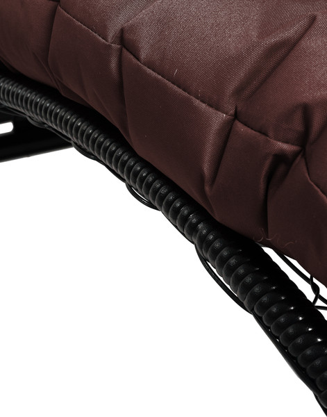 Изображение товара Кресло подвесное M-Group Лежачее / 11640405 (черный/коричневая подушка)