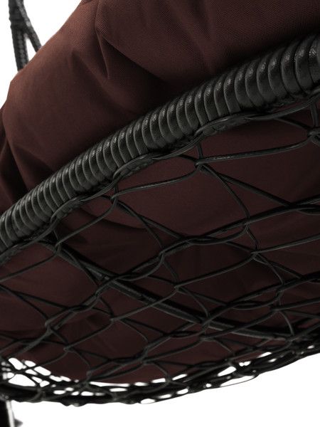 Изображение товара Кресло подвесное M-Group Лежачее / 11640405 (черный/коричневая подушка)