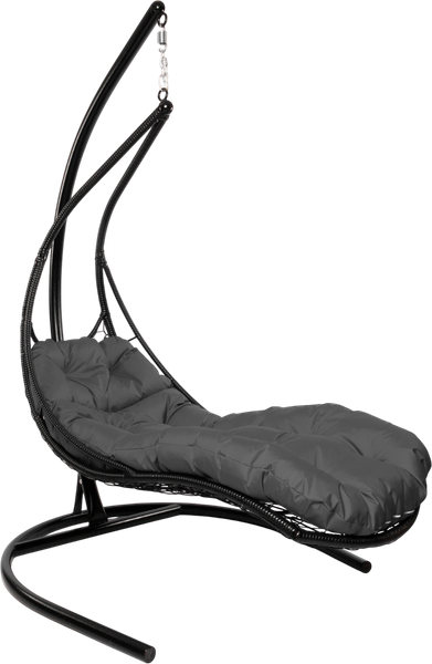 Изображение товара Кресло подвесное M-Group Лежачее / 11640409 (черный/серая подушка)