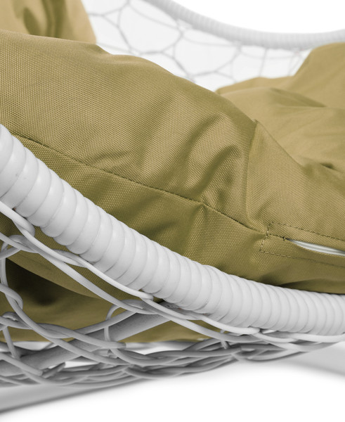 Изображение товара Кресло подвесное M-Group Орех / 11600101 (белый ротанг/бежевая подушка)