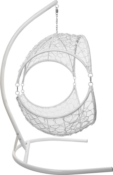 Изображение товара Кресло подвесное M-Group Орех / 11600101 (белый ротанг/бежевая подушка)