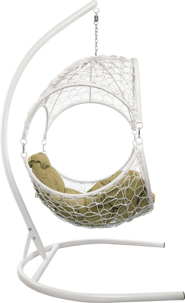 Изображение товара Кресло подвесное M-Group Орех / 11600101 (белый ротанг/бежевая подушка)