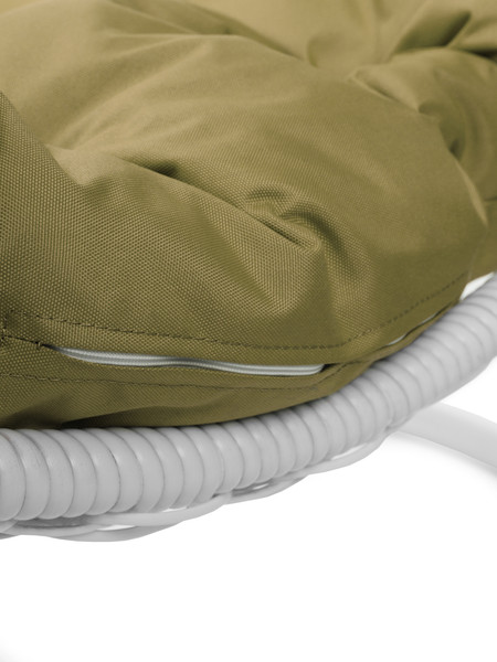 Изображение товара Кресло подвесное M-Group Орех / 11600101 (белый ротанг/бежевая подушка)