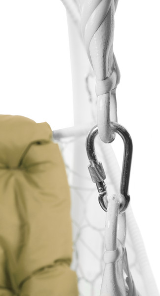 Изображение товара Кресло подвесное M-Group Орех / 11600101 (белый ротанг/бежевая подушка)