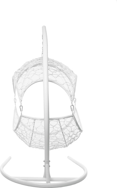 Изображение товара Кресло подвесное M-Group Орех / 11600104 (белый ротанг/зеленая подушка)