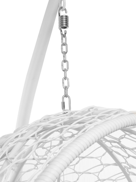 Изображение товара Кресло подвесное M-Group Орех / 11600104 (белый ротанг/зеленая подушка)