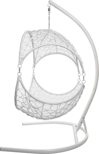 Изображение товара Кресло подвесное M-Group Орех / 11600104 (белый ротанг/зеленая подушка)