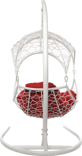 Изображение товара Кресло подвесное M-Group Орех / 11600106 (белый ротанг/красная подушка)