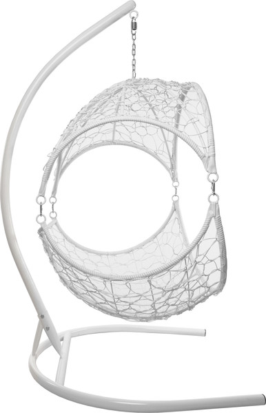Изображение товара Кресло подвесное M-Group Орех / 11600106 (белый ротанг/красная подушка)