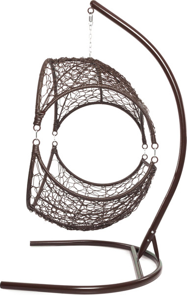 Изображение товара Кресло подвесное M-Group Орех / 11600201 (коричневый ротанг/бежевая подушка)