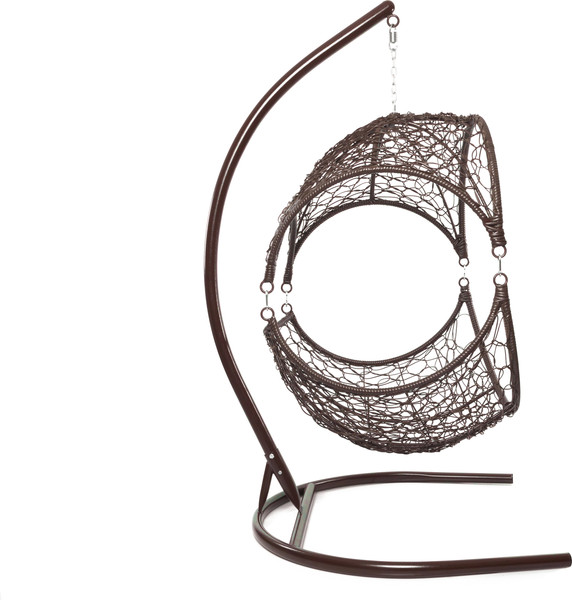 Изображение товара Кресло подвесное M-Group Орех / 11600201 (коричневый ротанг/бежевая подушка)