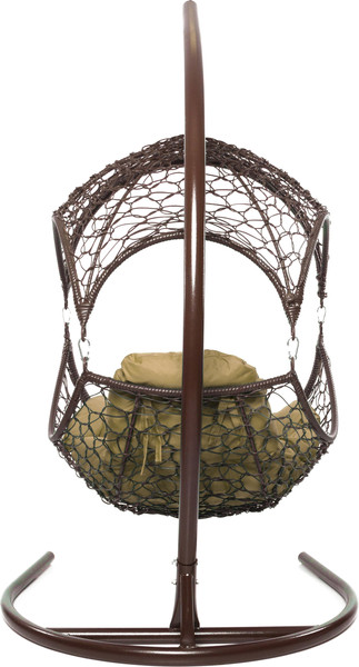 Изображение товара Кресло подвесное M-Group Орех / 11600201 (коричневый ротанг/бежевая подушка)