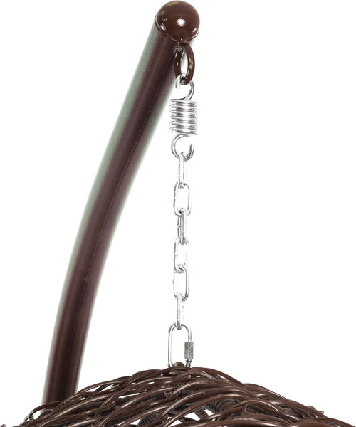 Изображение товара Кресло подвесное M-Group Орех / 11600201 (коричневый ротанг/бежевая подушка)