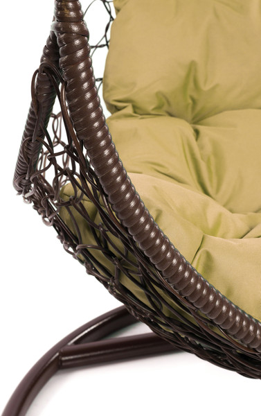 Изображение товара Кресло подвесное M-Group Орех / 11600201 (коричневый ротанг/бежевая подушка)