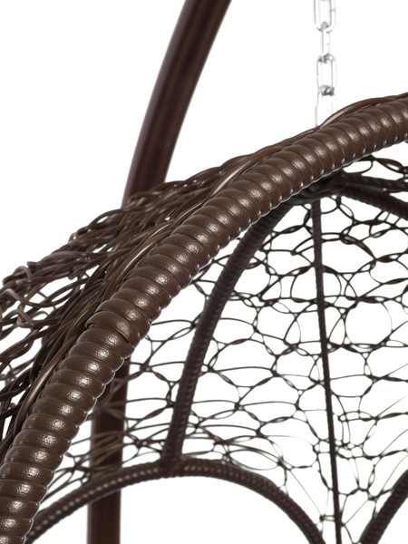 Изображение товара Кресло подвесное M-Group Орех / 11600201 (коричневый ротанг/бежевая подушка)