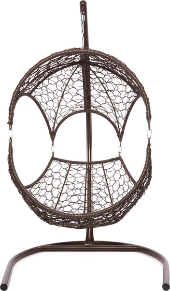 Изображение товара Кресло подвесное M-Group Орех / 11600204 (коричневый ротанг/зеленая подушка)