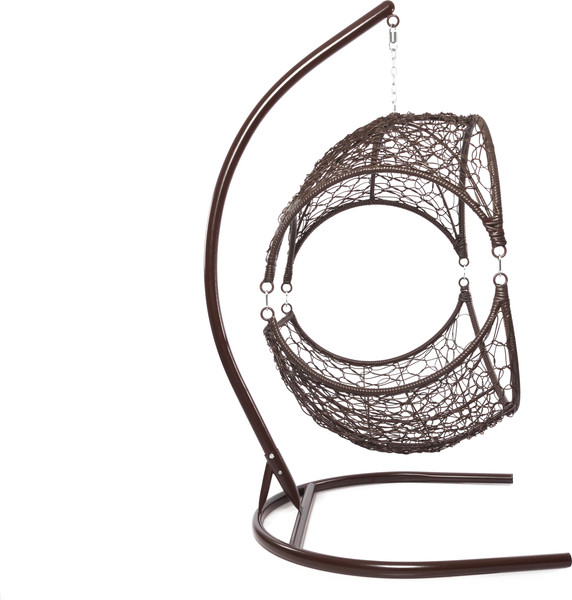 Изображение товара Кресло подвесное M-Group Орех / 11600209 (коричневый ротанг/серая подушка)