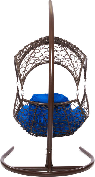 Изображение товара Кресло подвесное M-Group Орех / 11600210 (коричневый ротанг/синяя подушка)